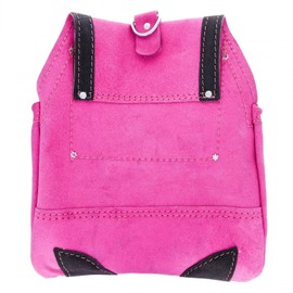 ToolTreaux 10 Pocket Suede Leather Tool Pouch Hammer Drill Tool Bag - Pink