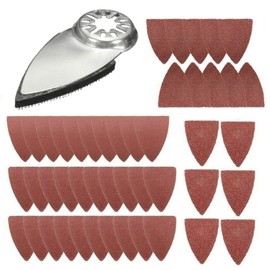 MOVKZACV Finger Sanding Pad, Oscillating Multi-Tool Finger Sanding Pads Accessories Kits, Oscillating Saw Sanding Set Triangle Sanding Pad Polishing Finger Sandpaper Set