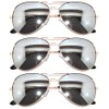 Aviator Style Sunglasses Full Mirror Lens Gold Metal Frame 3