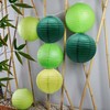 brzikwt Green Paper Lanterns 12Pcs Hanging Chinese Lanterns for Wedding