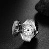 Silverora Ringuhr Fingeruhr Edelstahl elastisches: Katzenaugen Damen Analoge Quarz Uhrenring