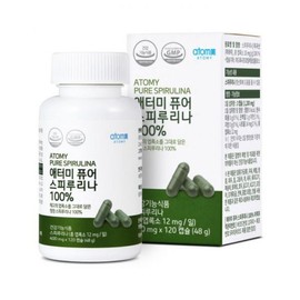 Atomy Pure Spirulina 100% (120 capsules, 40-day supply) 111g60*60*120mm, Atomy Pure Spirulina 100% (120 capsules, 40-day supply, 1 piece, 120 / 애터미 퓨어 스피루리나 100% (120캡슐 40일분) 111g60*60*120mm, 애터미 퓨어 스피루리나 100% (120캡슐 40일분, 1개, 120