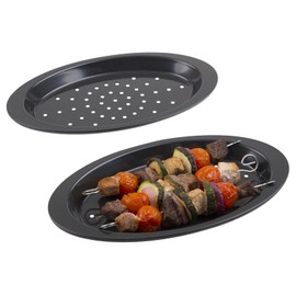 Gero Grill and Oven Dishes 2-Piece Set Enamel
