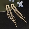 SELOVO Wedding Party Clear Rhinestone Tassel Earings Crystal Chain Dangle