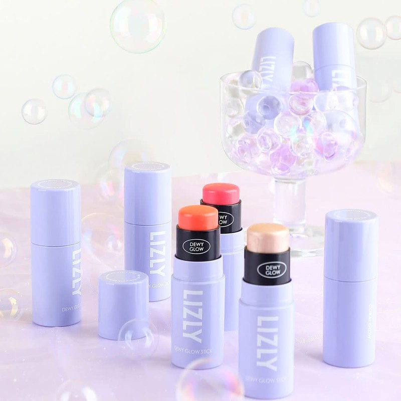 Cheek Highlighter Stick, Multi-Face, Makeup Stick, Multibalm, LIZLY Dewy Glow