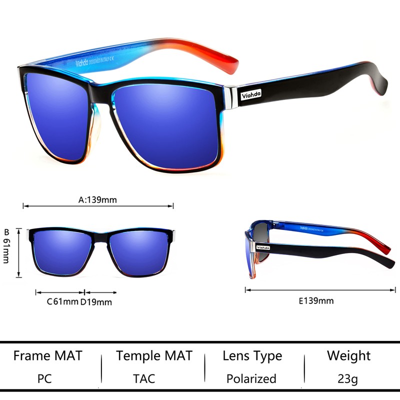 VIAHDA Gafas de sol deportivas polarizadas para hombre, ciclismo, correr,