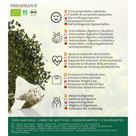 FRISAFRAN - Green Tea Shooting Powder Organic Mint in Pyramids | Gunpowder | Antioxidant | Digestion - 30Uds