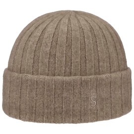 Stetson Undyed Sustainable Cashmere Hat Women/Men One Size - Turn-up Hat Made of 100% Wool Sustainable - Hat Autumn/Winter, dark beige