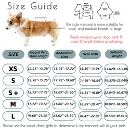 Dog Raincoat with Hood for Small Dog,Medium Dog,Luccalily Waterproof Dog Rain Jacket with Reflective Strip Adjustable Belly Strap Lightweight Poncho with Storage Bag (X-Small, Yellow)