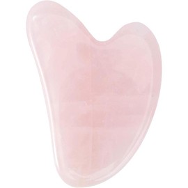 Gua Sha Stone Facial Tool, Natural Healing Crystal Massager for Face Body Skin Lifting Tool to Reduce Puffiness, Suitable for Beauty Care, Scraping and Spa Acupuncture Treatment Skincare Comfort - Color: Pink