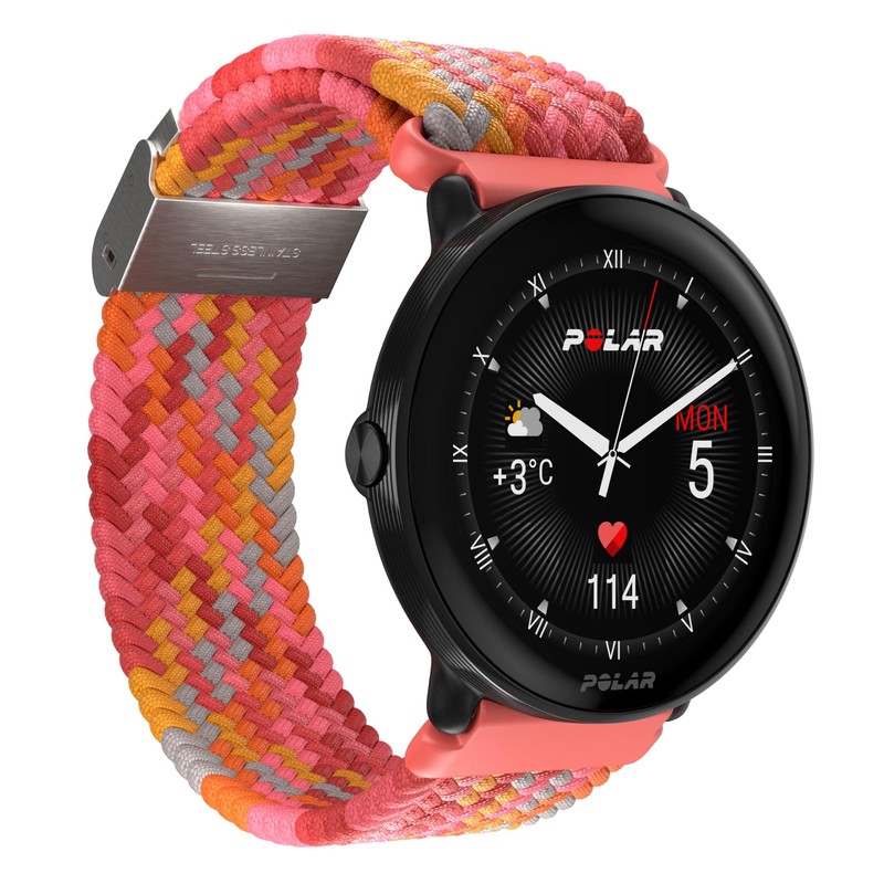 Polar Braided Yarn Red Strap, 20 mm, Size S/L, Comfortable