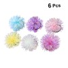 PACKOVE 6Pcs Elastic Hair Bands Plastic Ball Ponytail Holders White