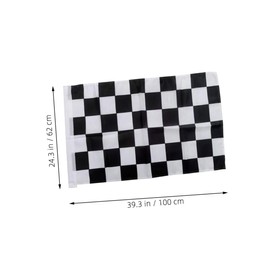 Mipcase 3pcs Checkered Flag Racing Signal Flag for Party Decorations Lightweight Portable Durable Polyester for Outdoor Use for Events Celebrations