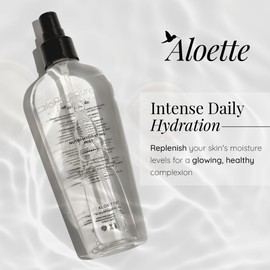 Aloette Nutri-Hydrating Mist After Sun Spray – Aloe Vera Facial & Body Mist with Silk Amino Acids, Vitamins A, E, C & B5 – Hydrating Face, Neck & Skin Spray for a Glowing Complexion – 8oz