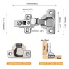 Chibery 4 PCS Inset Soft Close Hinges, Clip ON Plate