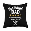 Mechanic Dad Fixes All Except WiFi Funny Quote Throw Pillow