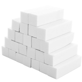ASelected 24PCS White Nail Buffer Block, Buffer Sanding Block, 20Grit Nail Buffer for Home and Salon Use, Nail Art Tips Tool Finger Manicure Pedicure Tools