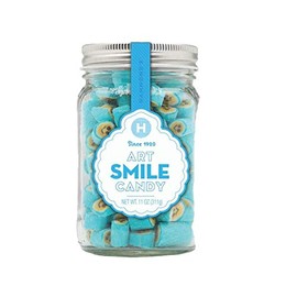 Smile Art Candy in Decorative Mason Jar, Banana Flavored Classic Hard Candy, 11oz