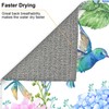Dish Drying Mat Spring Hummingbird Flower Hydrangea for Kitchen Counter
