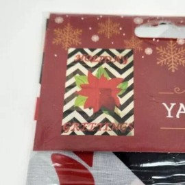 Nantucket Christmas Garden Flag 28"x 40"  Holiday Greetings poinsettia  gift decor (W1)