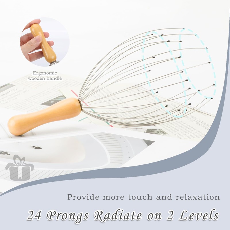 HIENCE Head Massage Spider with 24 Fingers for Deep Relaxation
