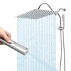 Shower Head, 12" Luxurious All Metal Rectangular Rain Shower Head