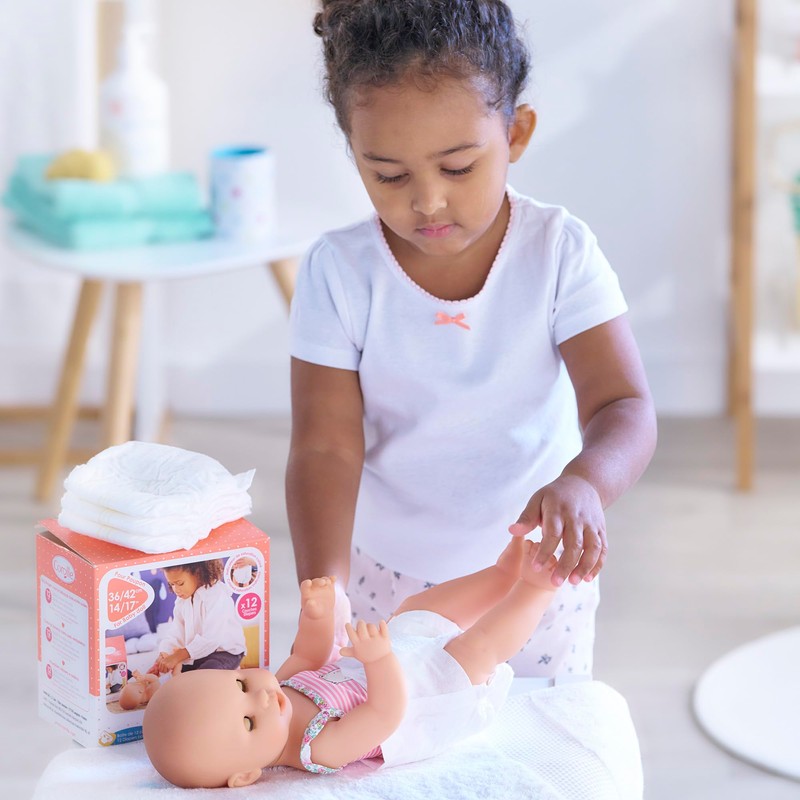 Corolle Box of 12 Nappies Accessories for Dolls 36 and