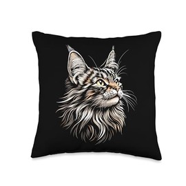 Maine Coon Cat Lovers Cute Funny Maine Coon Cats Lover Throw Pillow