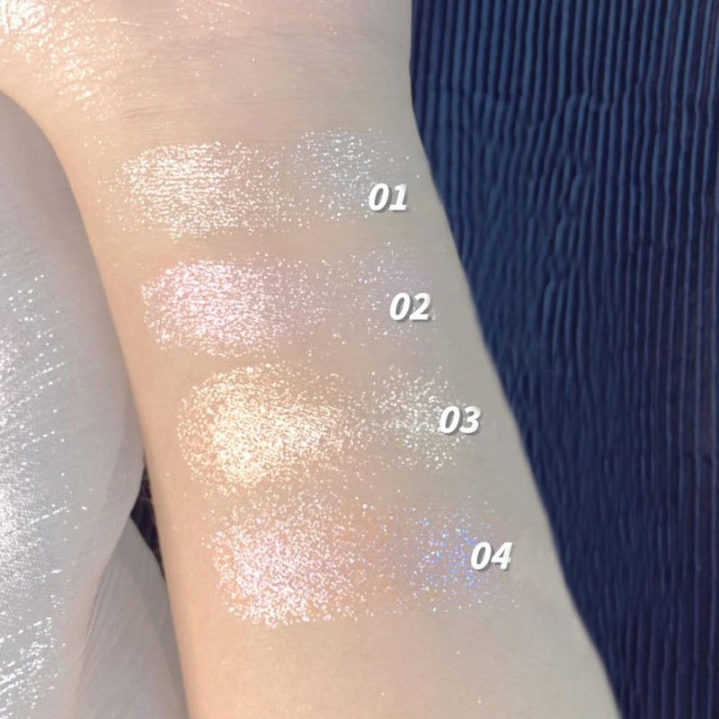 Diamond Highlight Powder, 4 Colors, Highlight, Luminizer, Sparkle, 3D, Pearl,