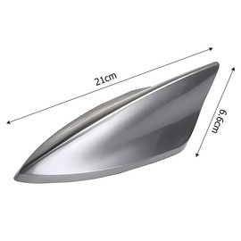 CGEAMDY Car Shark Fin Antenna Cover Fairing, Fm/AM Antenna, Made of ABS, Low Wind Resistance, for SUVs, Trucks, Vans, Car Tuning (Grey)