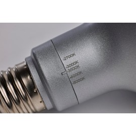 Satco S11588; 13.3 Watt PAR38 LED; Medium Base; Silver Finish; CCT Selectable; 120 Volt; 25 Degree Beam Angle; 13.3PAR38/LED/5CCT/SP/120V for Office, Store, Residencial, Commercial (6 LED Bulbs)