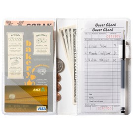 CoBak CoBak Server Book – Compact Organizer with Clear and Money Pockets, Pen Holder, Fits Apron Perfectly, Leather Waitress Book