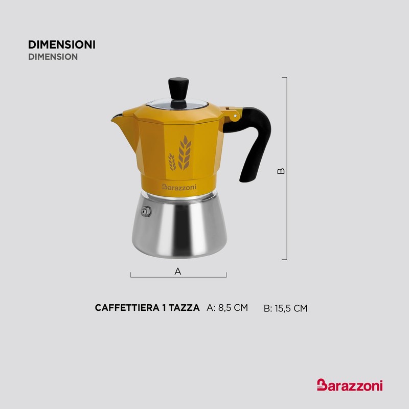 Barazzoni Barley Holder 2 TZ Suitable for Induction Cookers Steel