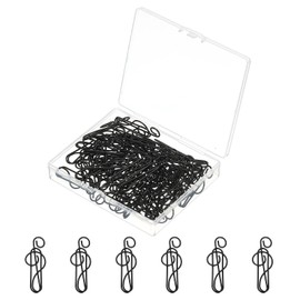 PATIKIL 50pcs Paper Clip, Musical Style Paper Clip Small Cute Rust-Proof Metal Strong Durable Bulk for Office Home, 40mm, Black