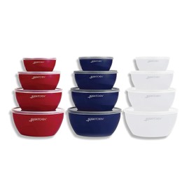 gia'sKITCHEN 23049 prep Bowls, 6.5"x6.5"x3", Multicolor
