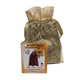 DinerWear Adult Bib Dining Scarf Cravaat Wide (Ivory Leaf) - Stain Resistant, Machine Washable, No One Will Know It’s a Bib