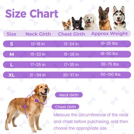 Funfox Dog Harness Medium Breed, No Pull Dog Harness Adjustable with Handle Easy Control, Durable Materials 2 Clips Harnais Pour Chien Reflective Strips Pet Vest for Night Walking Purple M