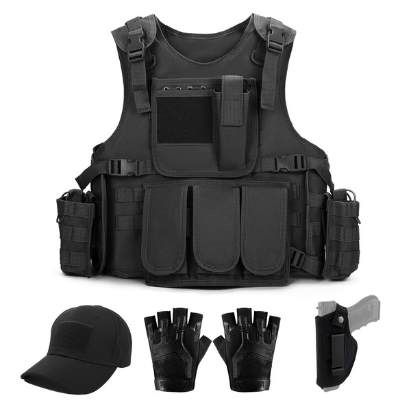 OTDSEEKER Tactical Airsoft Gear, Tactical Airsoft Vest for Men Molle