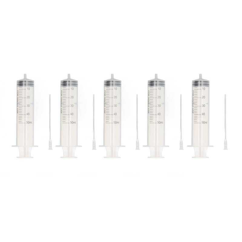 Ink Filling Syringe 50ml Injector Drawing Tool for Printer 5pcs