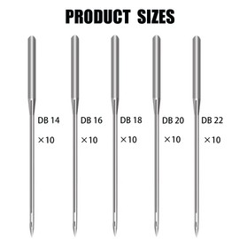 50 Pcs DBX1 Size 14/90 16/100 18/110 20/125 22/140 Industrial Universal Sewing Machine Needles