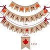 3 Pieces Happy Fall Thankful Burlap Banner Thanksgiving Fall Harvest