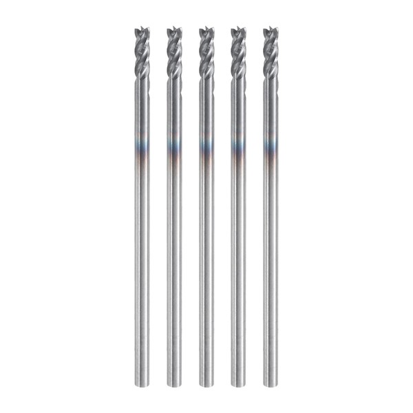 HARFINGTON 5pcs Carbide Square Nose End Mill Bit 1/16" Cut