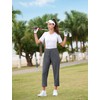 Ksmien Women's Golf Pants Lightweight High Waisted 7/8 Ankle Pant