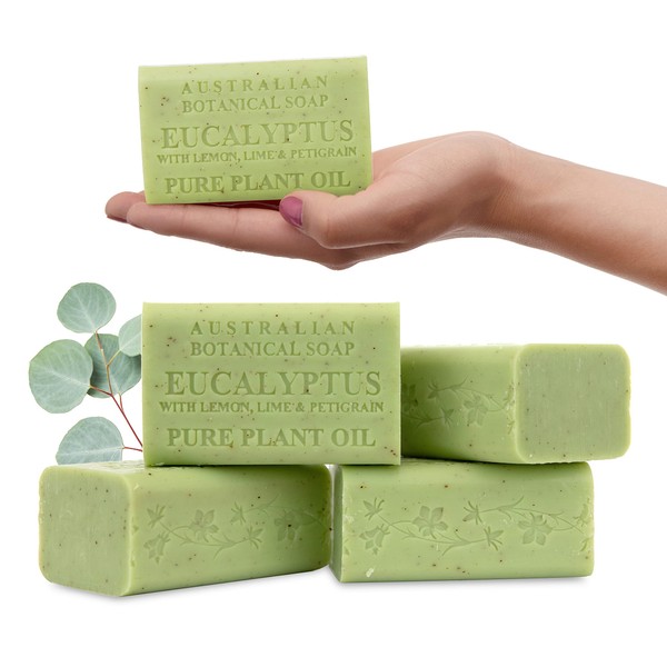 Australian Botanical Soap, Eucalyptus with Lemon, Lime and Petitgrain Plant
