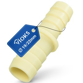 VIOKS Drain Hose Connector Hose Connector Water Hose Connector 20/24 mm Outer Diameter for Connecting Drain Hoses with 19/22 mm End Piece Diameter - Washing and Washing Machine Accessories