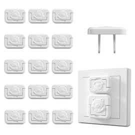 HanaHaul Outlet Cover, Outlet Cap, Set of 15, Cute Bear Pose, Outlet Guard, Anti-Shedding, Safety Cover, Durable, Heat Resistant, Safety Cap, Baby Guard, Moisture, Dust, Electric Shock, Dust