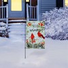 Girlly Winter Christmas Cardinal Garden Flag Double Sided 12x18 Inch