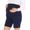Be Mammy BE20-234 Women's Maternity Shorts, navy