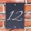 laser-diele Slate House Number - Name Plate Front Door -