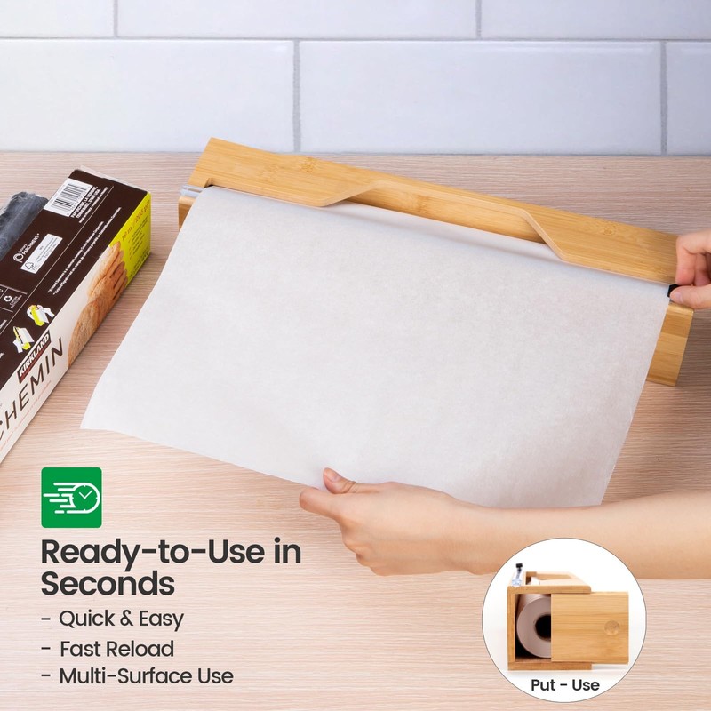 Libreshine 15 Inch Parchment Paper Dispenser with Cutter for Costco-Sized